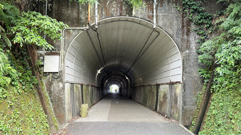 鵜戸崎隧道(トンネル)を抜ける